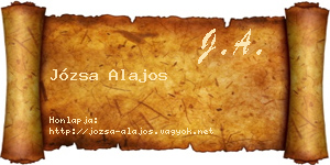 Józsa Alajos névjegykártya